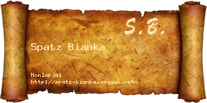 Spatz Bianka névjegykártya